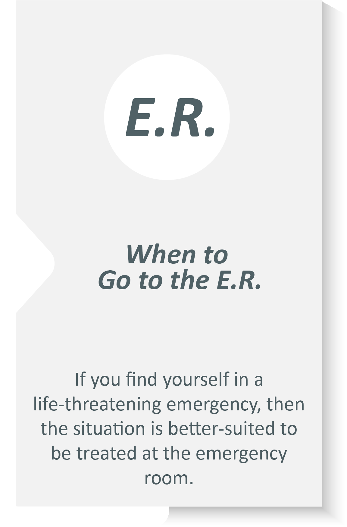 Emergency dentist infographic: If you find yourself in a life-threatening emergency, then the situation is better-suited to be treated at the emergency room.